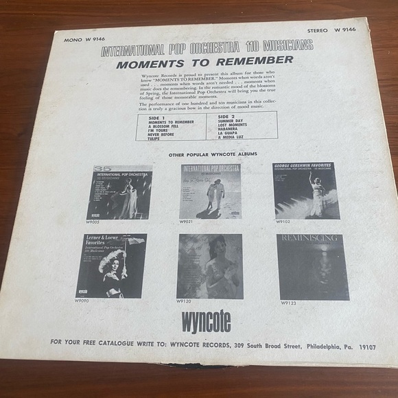 Pop Orchestra Moments to Remember Vinyl Record - Picture 2 of 2